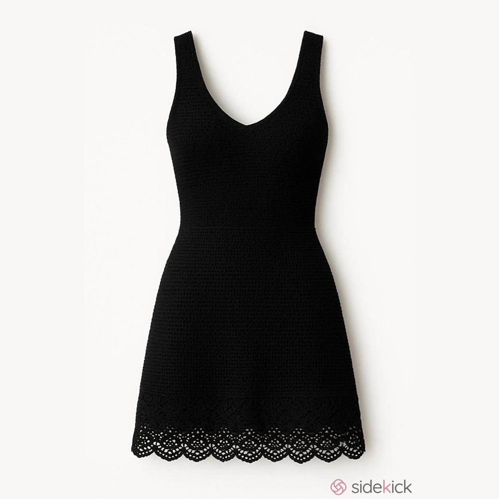 Donna Rico Black Sweater Dress Sleeveless Medium